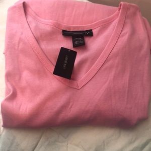 Soft pink Lane Bryant V-Neck T-Shirt